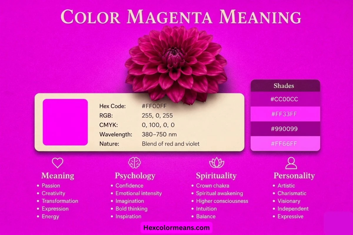 magenta color meaning, symbolism, and psychology
