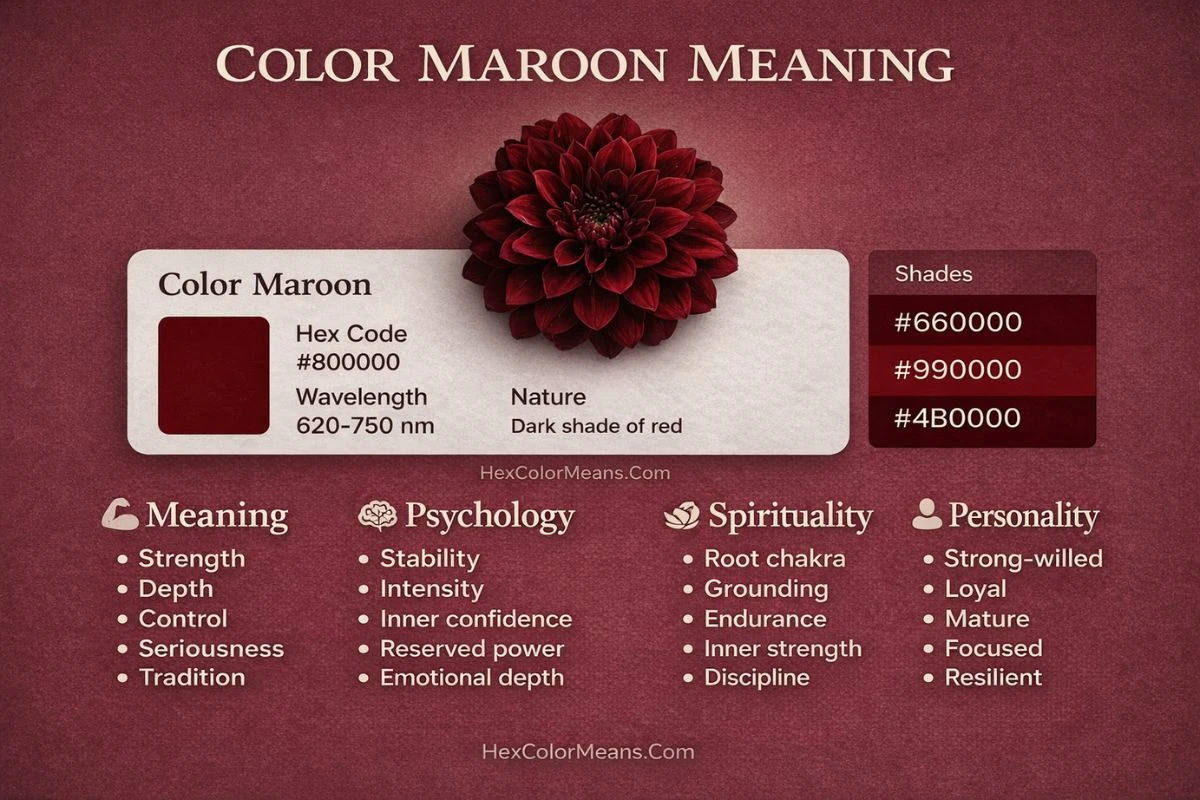 maroon color meaning, symbolism, and psychology